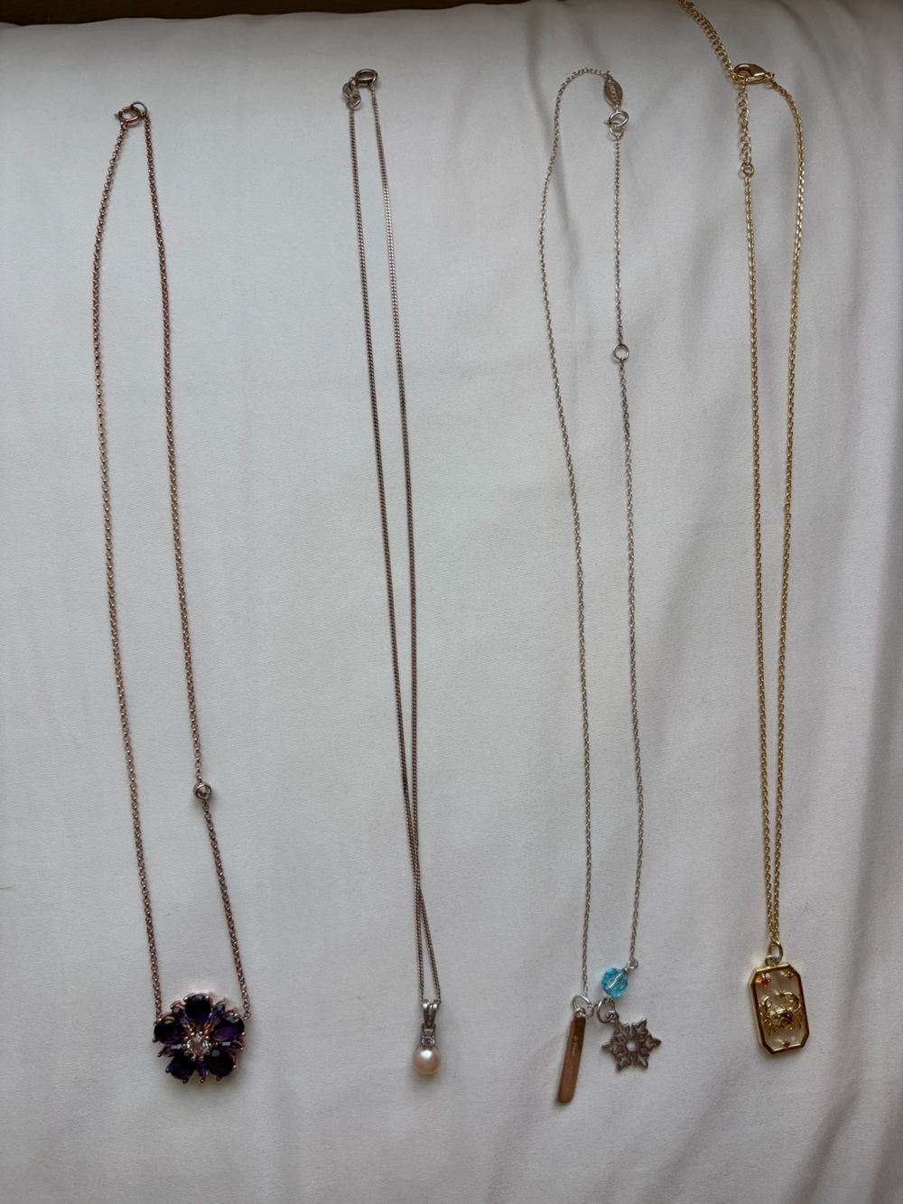 Assorted Women's Necklaces, Swarovski crystals, 925 Anon & Disney, zodiac cancer